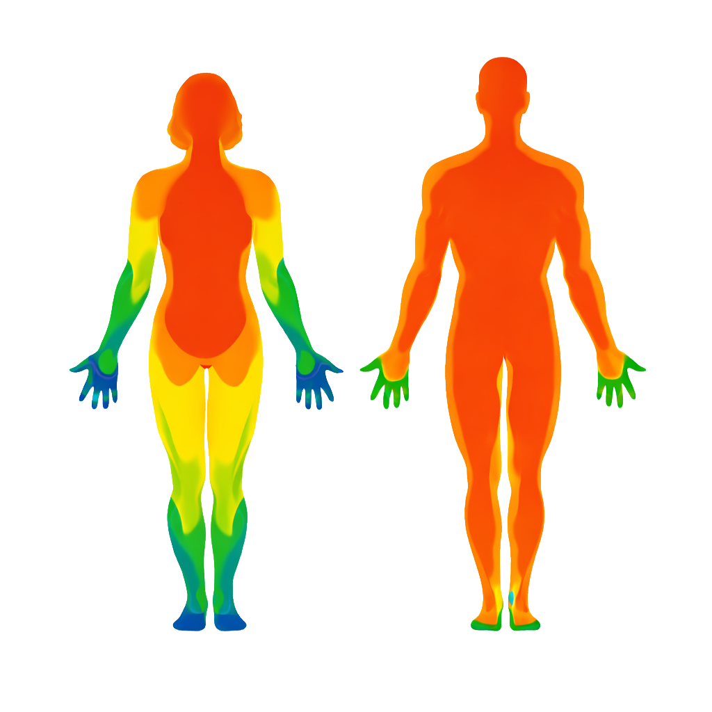 Wärmebild Frau und Mann Schlafberatung