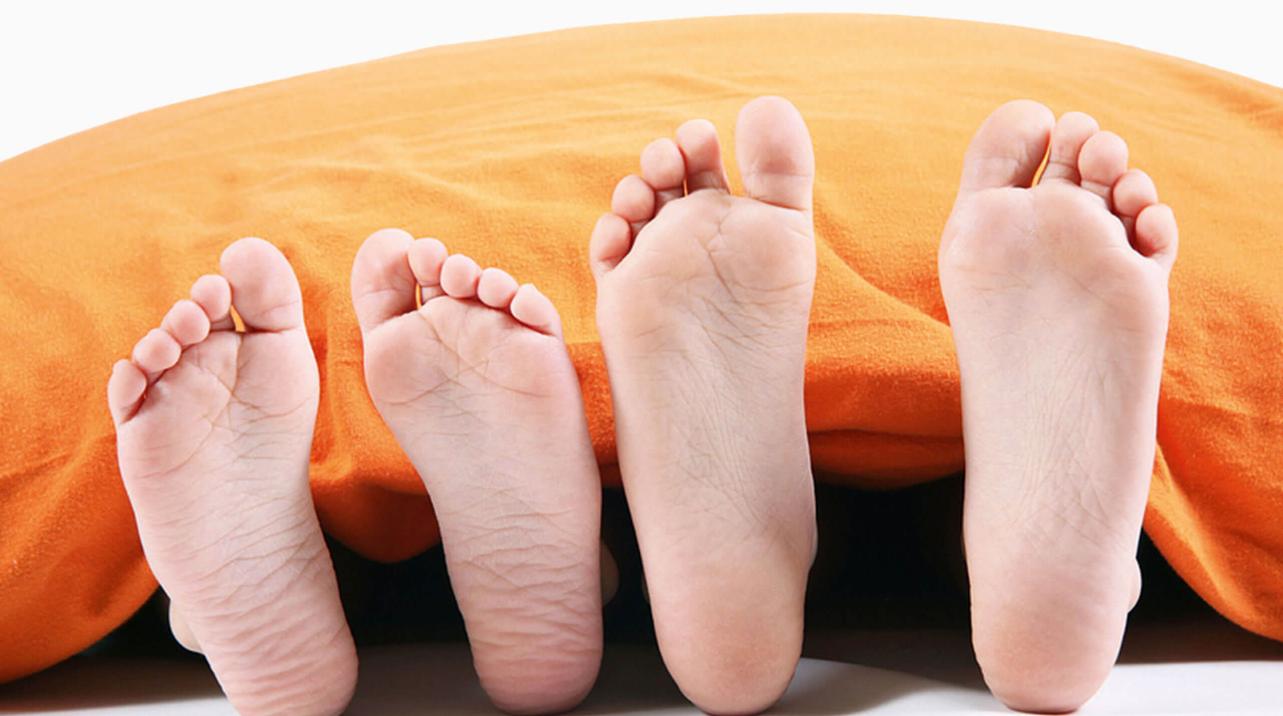 Warmes Bett mit Füsse